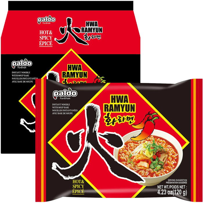 Paldo Hwa Ramyun Noodles Hot & Spicy Flavor 八道御膳火面五连包 120g*5